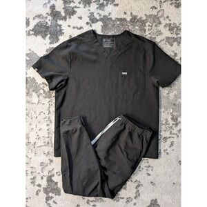 FIGS Technical Collection Leon & Tansen Mens Black Scrub Set XL